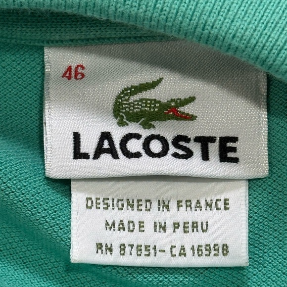 LACOSTE PIQUE POLO SHIRT AQUA BLUE - Picture 5 of 7